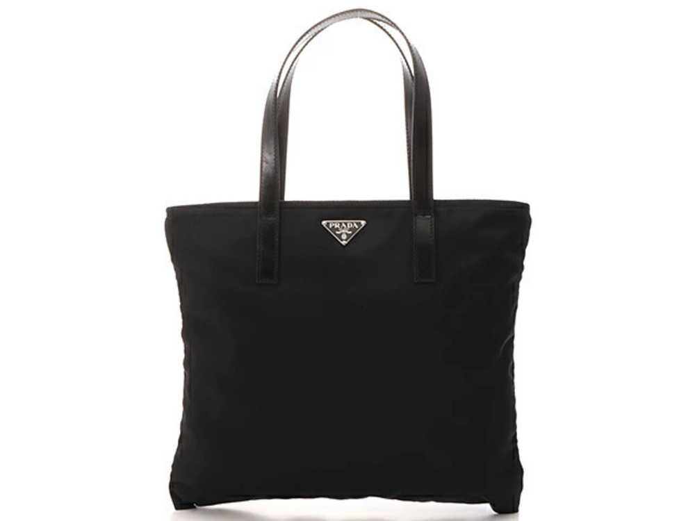 Prada Tote Tessuto Saffiano Bag Black